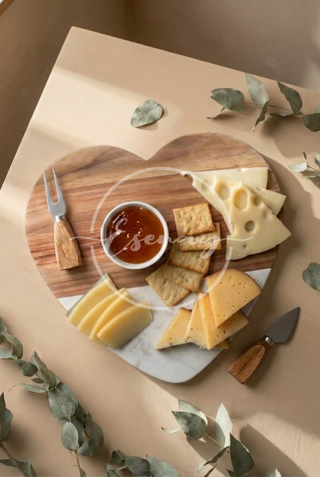 MakerFlo Heart Serving Board Images Set 2 | 2 Styled Image Mockups