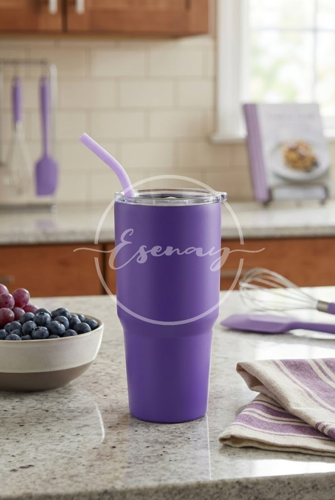 MakerFlo 30oz Tumbler Image | 1 Styled Image Mockup | Purple