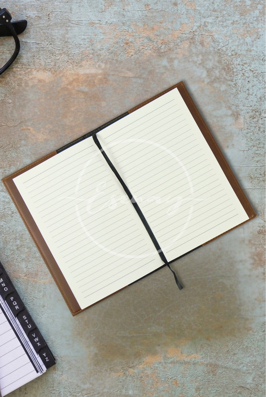 MakerFlo Laserette Notebook Journal Images Set | 3 Styled Image Mockups | Dark Brown