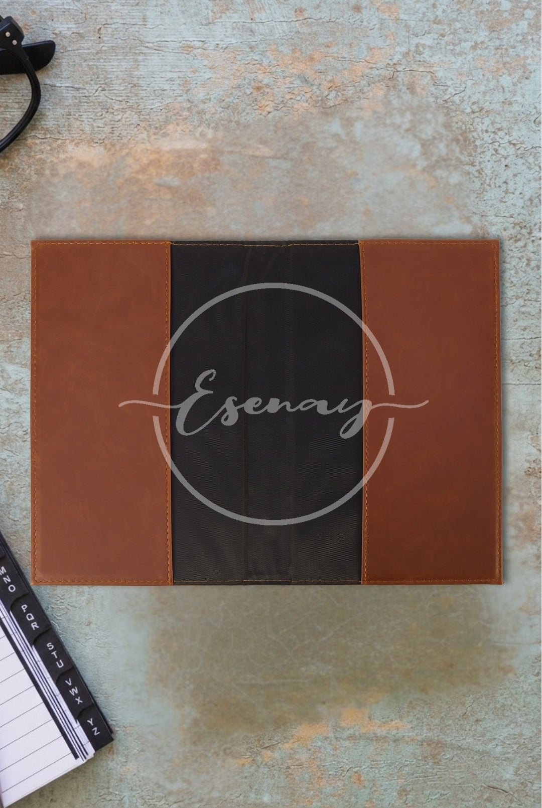 MakerFlo Laserette Notebook Journal Images Set | 3 Styled Image Mockups | Dark Brown