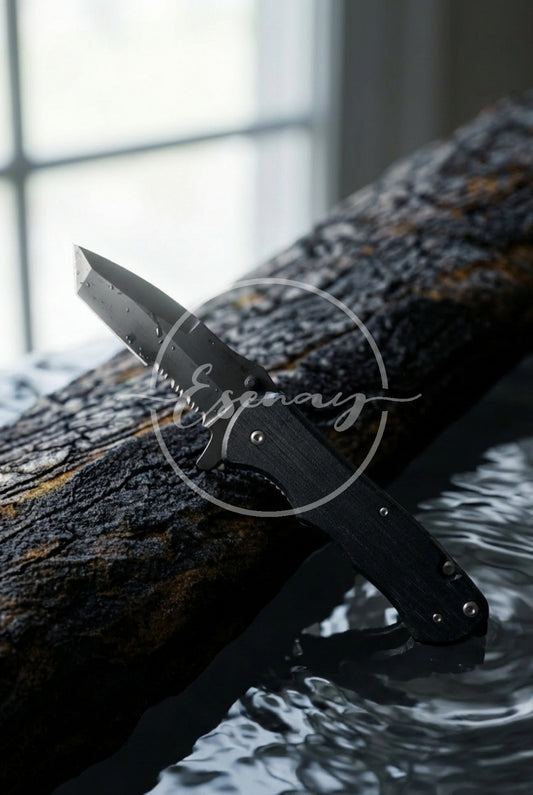 MakerFlo Pocket Knife Images | 3 Styled Image Mockups | Black