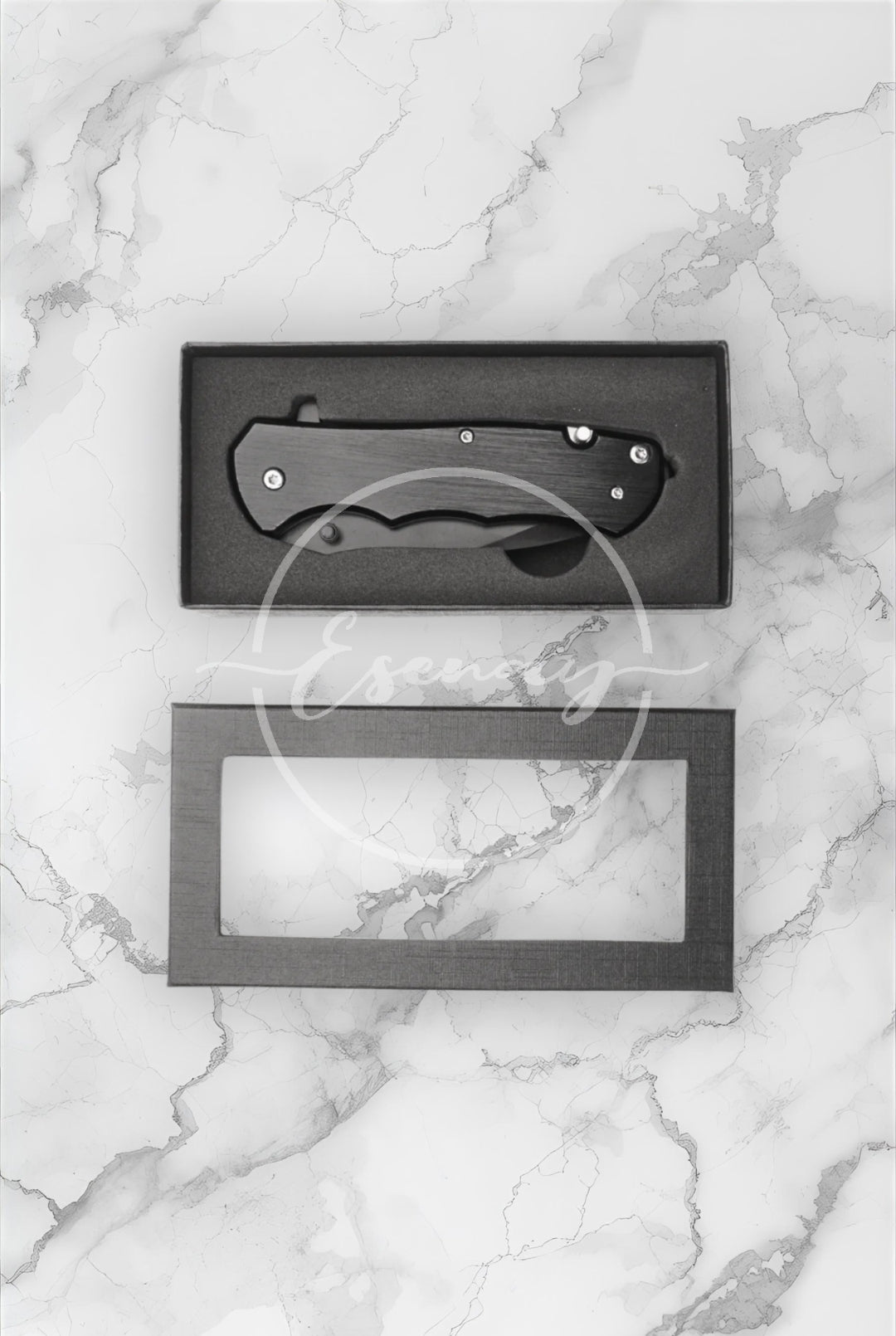 MakerFlo Pocket Knife Images | 3 Styled Image Mockups | Black