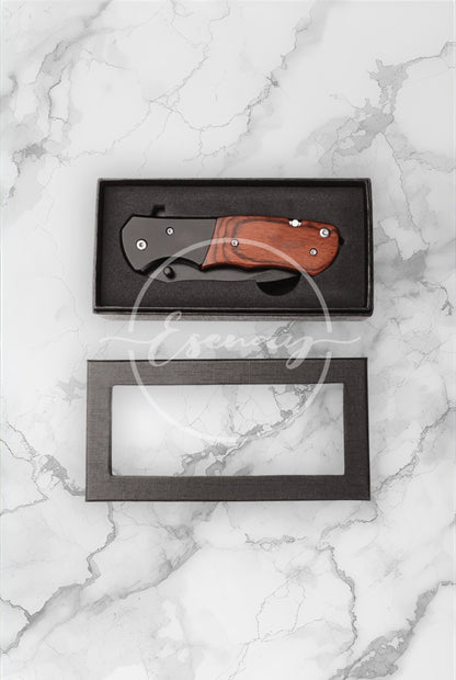 MakerFlo Pocket Knife Images | 3 Styled Image Mockups | Rosewood