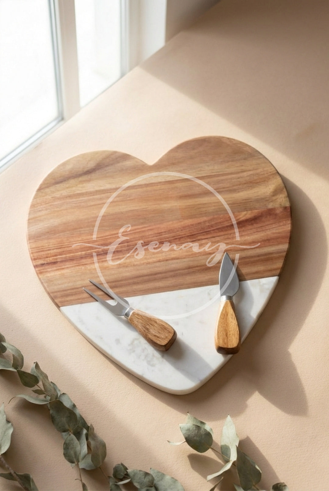 MakerFlo Heart Serving Board Images Set 5 | 2 Styled Image Mockups