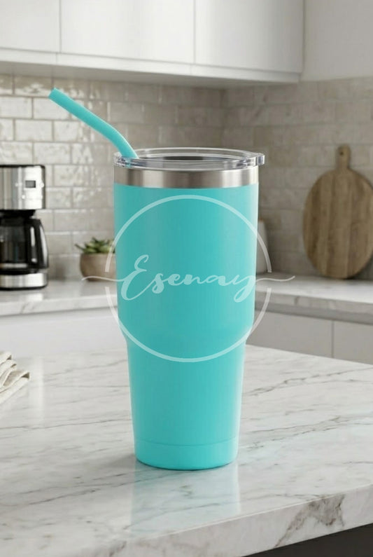 MakerFlo 30oz Tumbler Image | 1 Styled Image Mockup | Teal