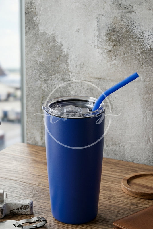 MakerFlo 20oz Tumbler Image | 1 Styled Image Mockup | Blue