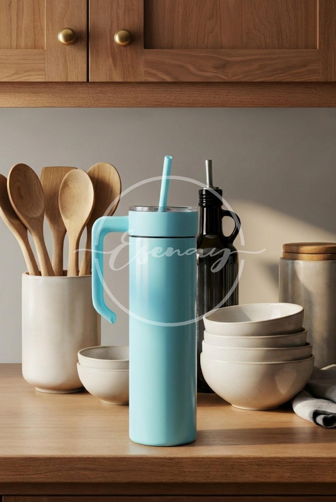 MakerFlo 20oz Skinny Tumbler Image 3 | 1 Styled Image Mockup