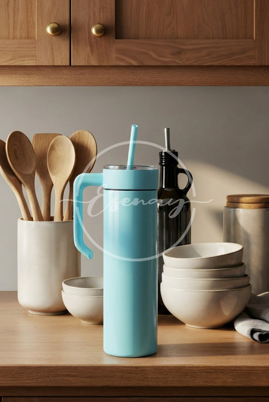 MakerFlo 20oz Skinny Tumbler Image 3 | 1 Styled Image Mockup