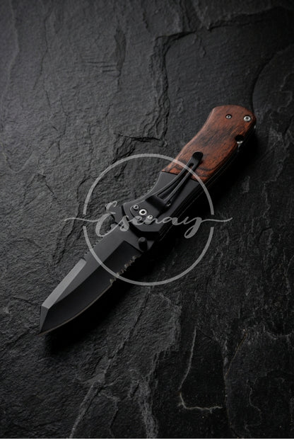 MakerFlo Pocket Knife Images | 3 Styled Image Mockups | Rosewood