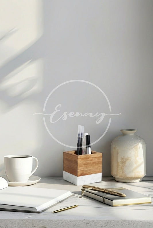MakerFlo Marble Pen/Pencil Holder Image Set 2 | 2 Styled Image Mockups