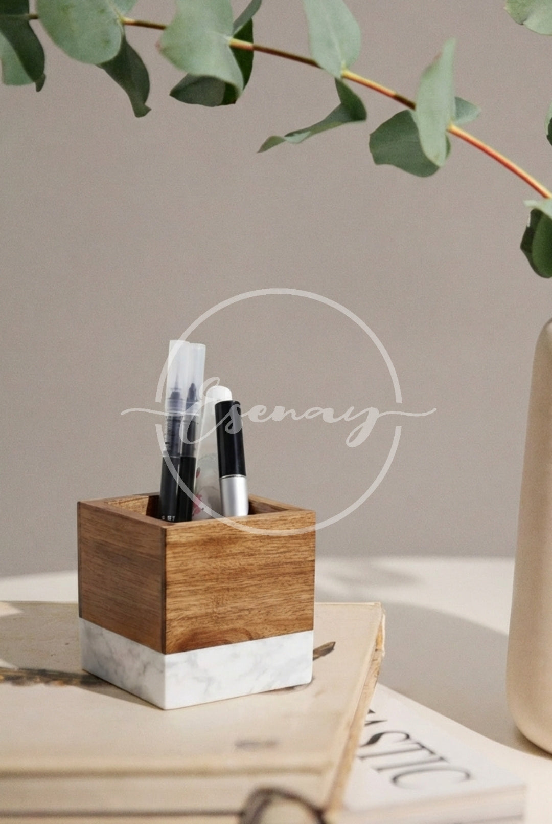 MakerFlo Marble Pen/Pencil Holder Image Bundle | 7 Styled Image Mockups