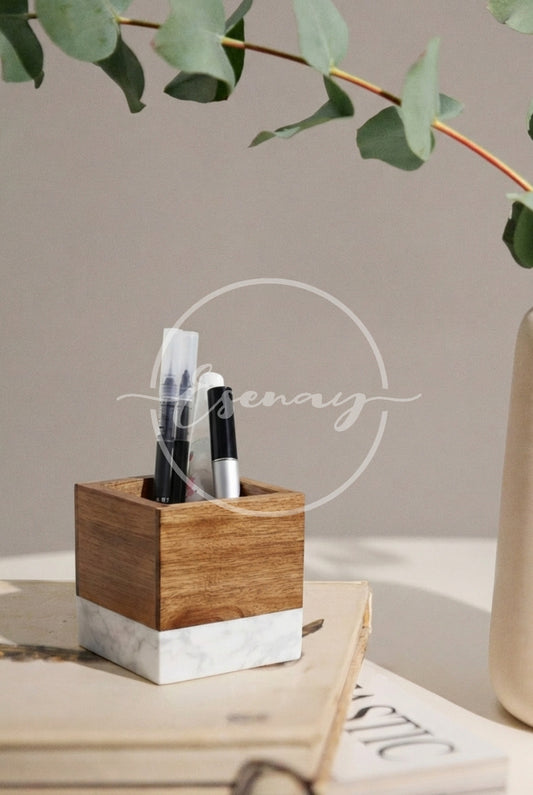 MakerFlo Marble Pen/Pencil Holder Image Bundle | 7 Styled Image Mockups