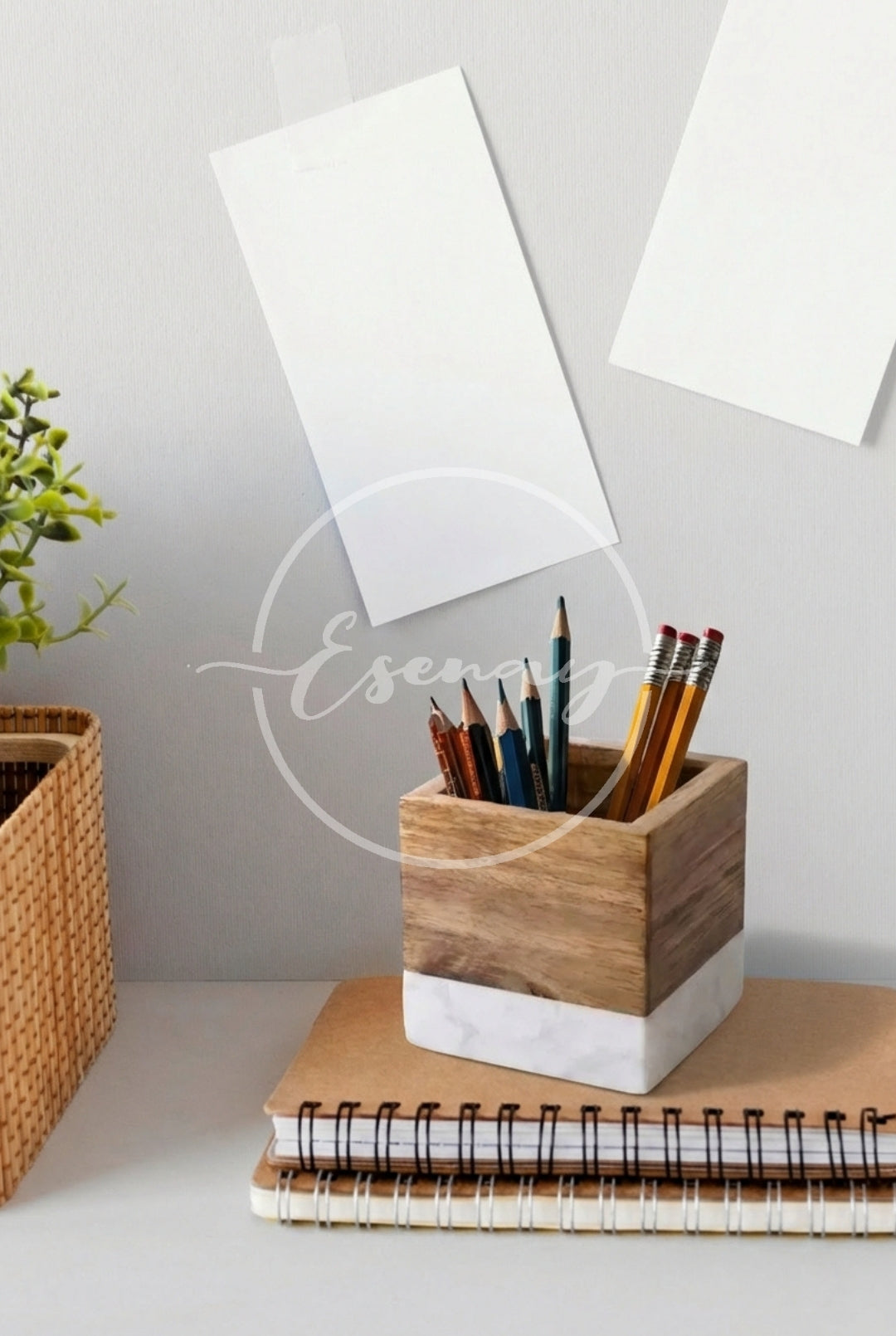 MakerFlo Marble Pen/Pencil Holder Image Bundle | 7 Styled Image Mockups