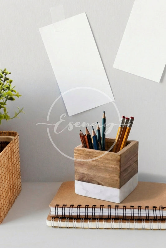 MakerFlo Marble Pen/Pencil Holder Image Set 4 | 2 Styled Image Mockups